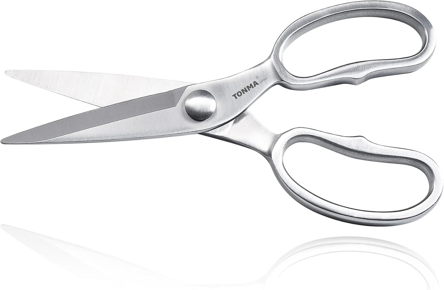 TONMA Kitchen Scissors All Purpose [Made in Japan] Effortless Cutting, Quality Japanese Ergonomic Handle Heavy Duty Poultry Shears for Herbs, Chicken, Food, Office, Leather