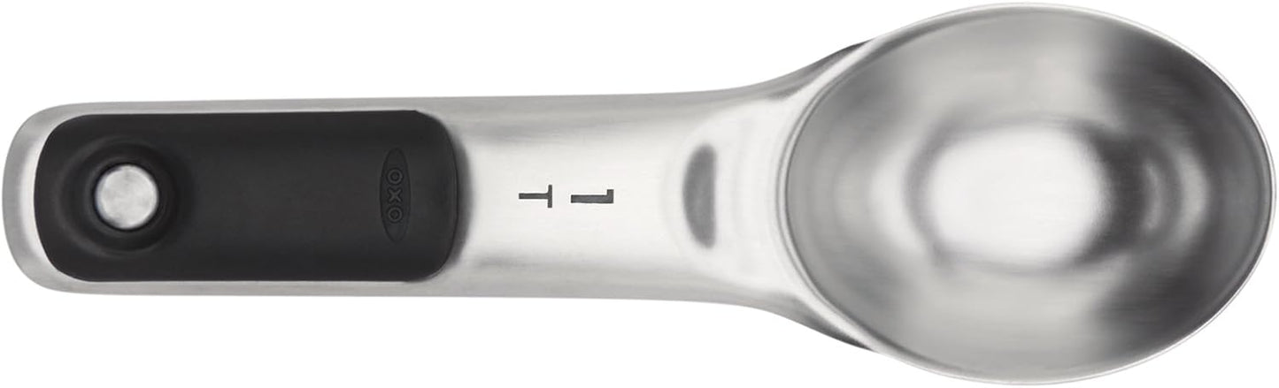 OXO Good Grips 4 Piece Stainless Steel Measuring Spoons with Magnetic Snaps