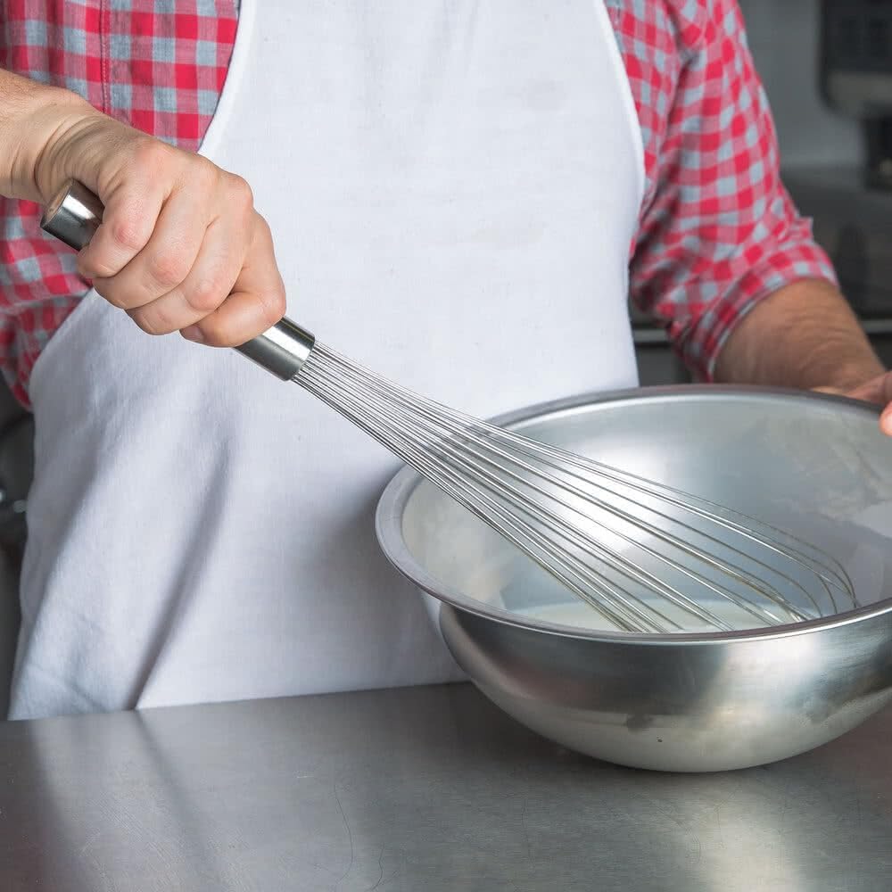 Soro Essentials- 14" Stainless Steel Piano Wire Whip- Thin Flexible Wire Whisk for Whisking Cooking Beating Blending Stirring Ingredients Mixing Sauces Baking Tools Cake Bread Pizza Pastry Biscuits