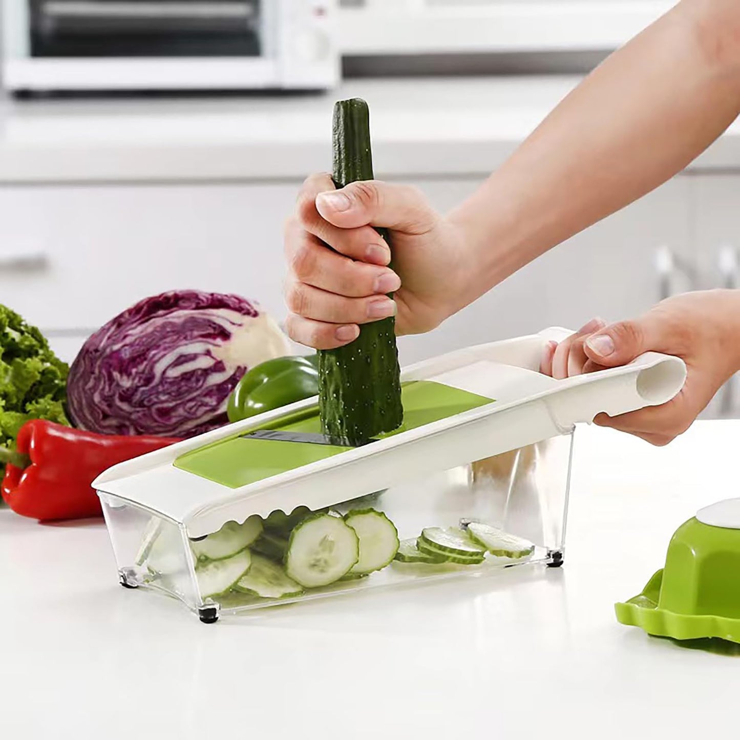 NACOLUS Cheese Grater with Container,5 In 1 Vegetable Slicer,Multi Purpose Graters for Kitchen, Easy to Clean Box Grater with Handle,Stainless Steel Cheese Shredder,Julienne Slicer