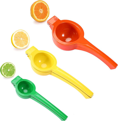 Y-ME Manual Juicer Citrus Lemon Squeezer, Fruit Juicer Lime Press Metal, Professional Hand Juicer Kitchen Tool(Yellow）