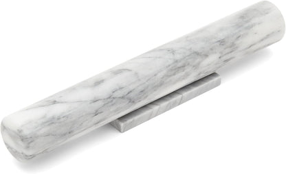 Fox Run French Marble Rolling Pin with Base, White, 3 x 12 x 3 inches