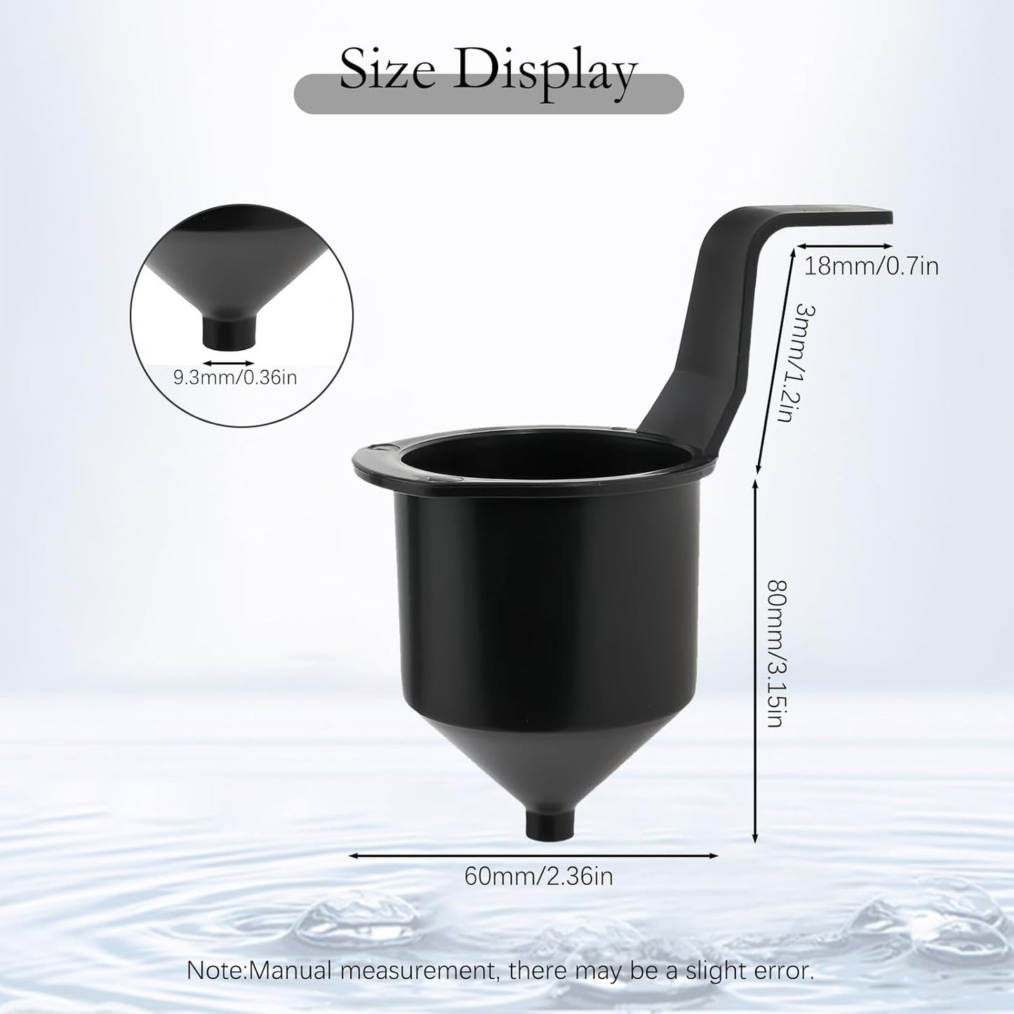 2-Pack Viscosity Cup Set with Handle, Plastic Paint Mixing & Measuring Cups for Spray Gun, Liquid Thickness Testing for Paint, Resin, Oil, DIY Craft & Automotive Use