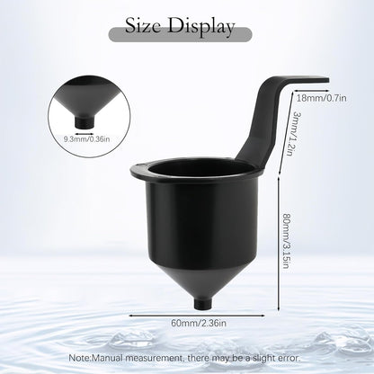 2-Pack Viscosity Cup Set with Handle, Plastic Paint Mixing & Measuring Cups for Spray Gun, Liquid Thickness Testing for Paint, Resin, Oil, DIY Craft & Automotive Use