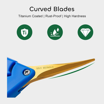 GROWNEER 3 Packs 6.5 Inch Pruning Shears Gardening Hand Pruning Snips Gardening Scissors with Straight Stainless Steel Precision Blades