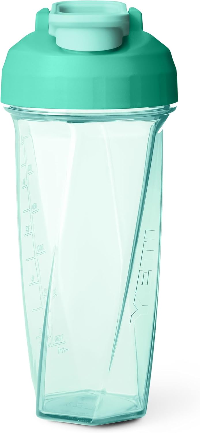 YETI Yonder Helimix Vortex Blender Shaker Bottle Holds up to 20oz | No Blending Ball or Whisk | USA Made | Portable Pre Workout Whey Protein Drink Shaker Cup | Dishwasher Safe, Clear