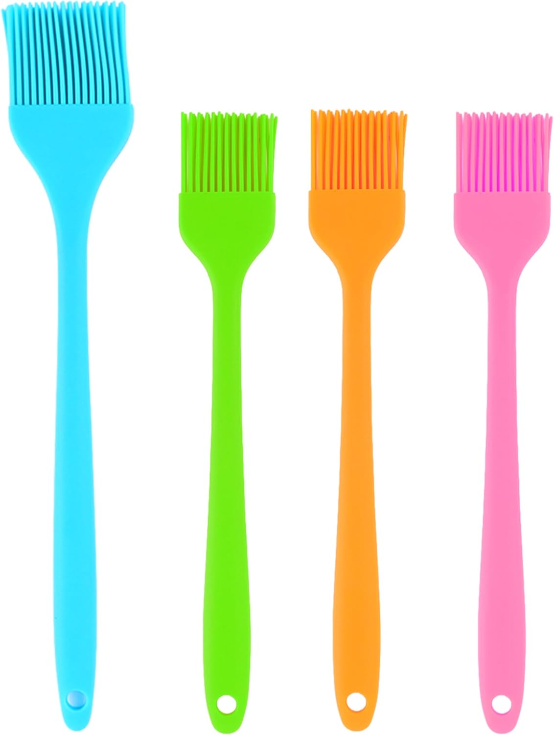 Silicone Basting Brush Set, 4 Piece Heat Resistant 446°F Kitchen Pastry Brushes for Cooking, Baking & BBQ, TRADYX Oil Butter Sauce Brush, One Piece Design, Easy Clean, Dishwasher Safe