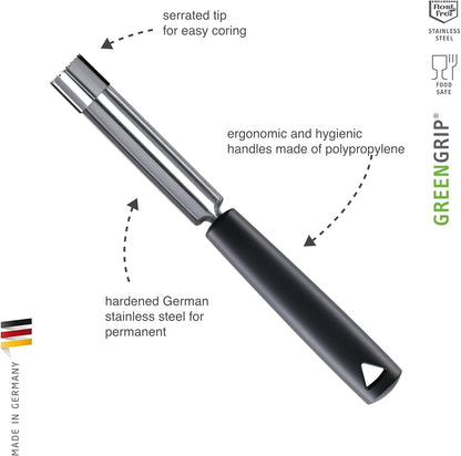 triangle Apple Corer - 0.8 inch - Stainless Steel - Removes Core in Seconds - Dishwasher Safe