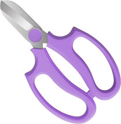 Housolution Flower Scissors, Strong Floral Shears, Premium Steel Garden Pruning Shears Garden Scissors Floral Fruits Leaf Scissors Hand Pruner Snip Trimming Tool for Gardening Flower Arrangement, Pink