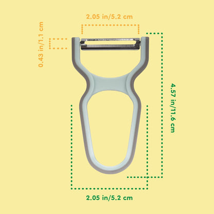 Y Shape 3-in-1 Serrated, Straight, Julienne Swiveled Multi-Blade Peeler - Green - 1 Peeler