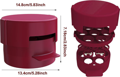 Grape Cutter Tool for Toddlers -Grape Slicer with 7 Individual Holes,Grape Tomato Strawberry Cutters Quarter Slicer tool For Fruits Salad Cake Decoration,Stainless Steel kitchen Gadget Fruit cutter