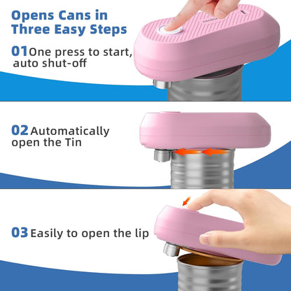 Electric Can Opener, Rechargeable Can Openers for Seniors & Arthritis, One-Touch Automatic Can Opener, Hands-Free, Smooth Edge, Compact, Kitchen Gadgets