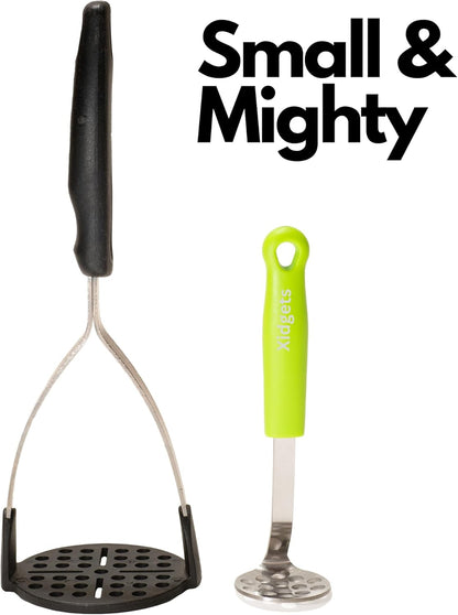 2pc Avocado Tool Set in Box - 3-in-1 Avocado Slicer with Cutter & Pit Remover + Mini Masher - Kitchen Utensil Gift Set for Guacamole Lovers by Xidgets (Zippy Green/Zippy Green)
