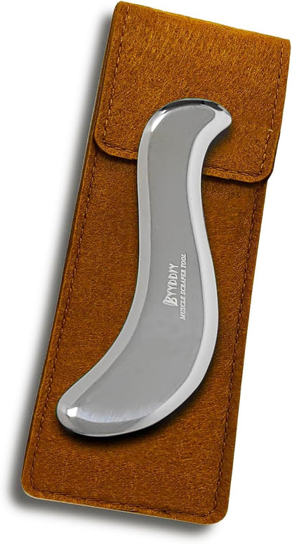 BYYDDIY Stainless Steel Gua Sha Muscle Scraper Tool,Scar Tissue Tool,Physical Therapy Tools,Muscle Scraping Tool,Guasha Massage Scraper,IASTM Tools,Skin Scraping Tool,Soft Tissue Massage Tool