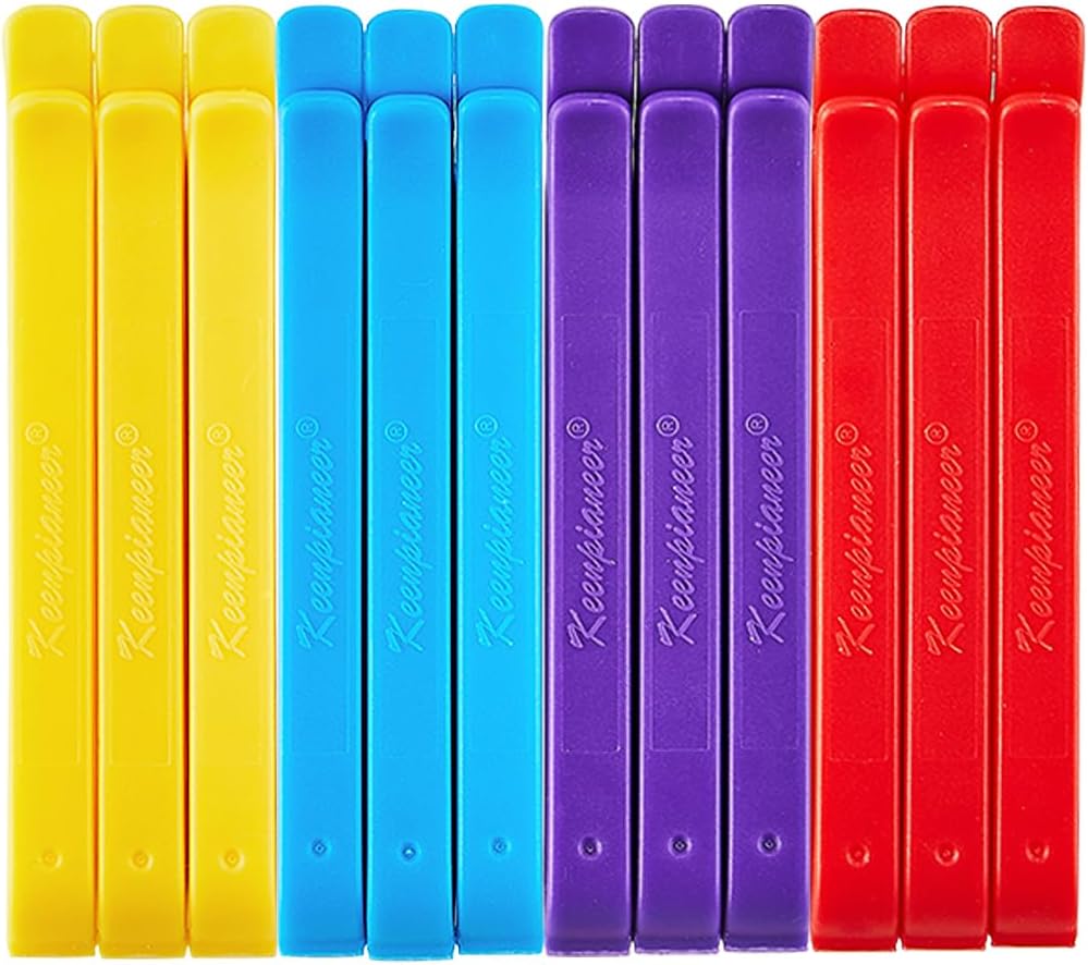 Keenpioneer Decorating/Icing Bag Sealing Clips, 60 Pack, Multipurpose for Food and Snack Storage, 3inch, 4inch and 6inch long