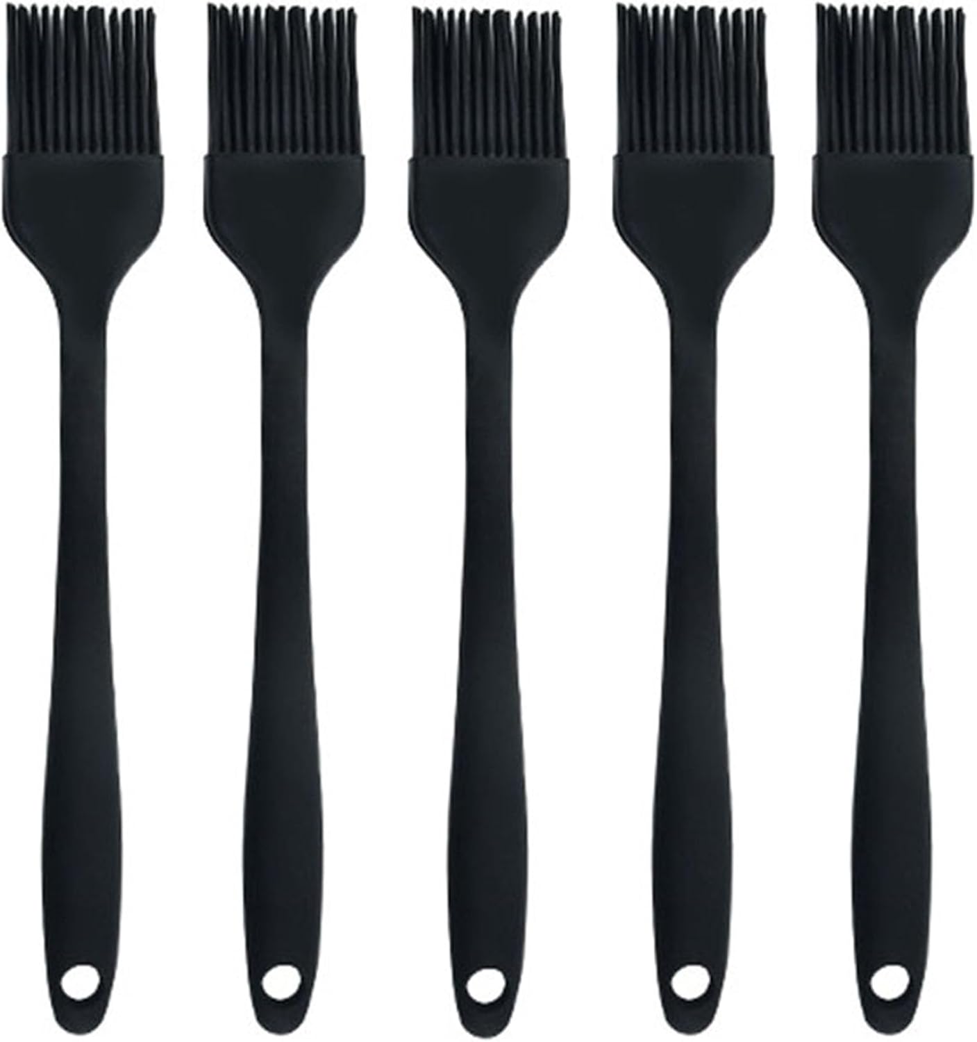 Silicone brush, Oil Brush for BBQ Kitchen Cooking Baking and Grilling (7 PCS,Rose red) - Colors A
