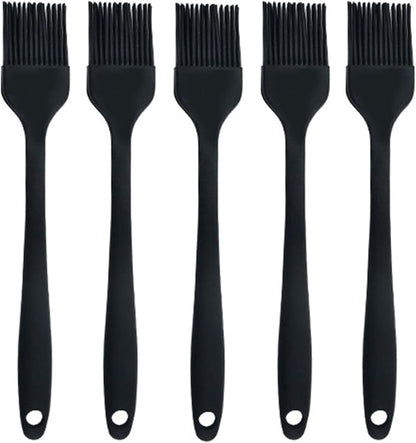 Silicone brush, Oil Brush for BBQ Kitchen Cooking Baking and Grilling (7 PCS,Rose red) - Colors A