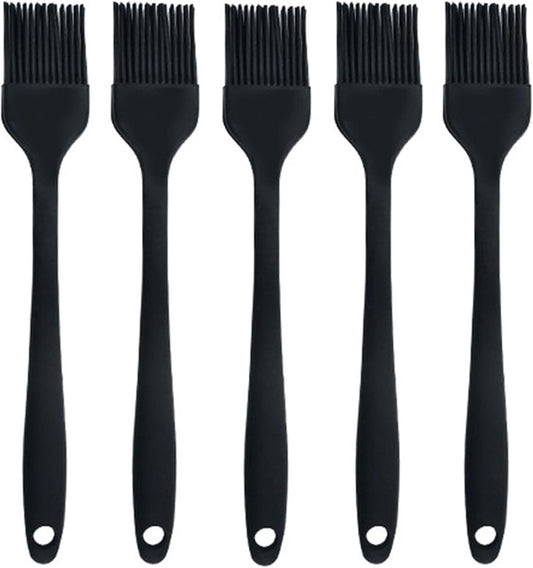 Silicone brush, Oil Brush for BBQ Kitchen Cooking Baking and Grilling (7 PCS,Rose red) - Colors A
