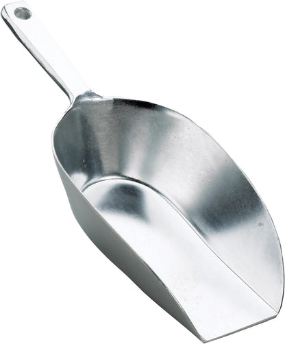 HIC Kitchen Flat Bottom Food Utility Scoop, 7.5-Inch, 185-Millimeter, Set of 2, Commercial-Grade Anodized Cast Aluminum