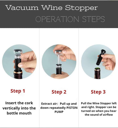 Wine Opener, Zinc Alloy Premium Wing Corkscrew Wine Bottle Opener, Multi-Purpose Opener for Beer and Soft Drinks, Wine Cork Opener with Vacuum Wine Stopper for Wine Enthusiast Waiters-Sleeve Anchors