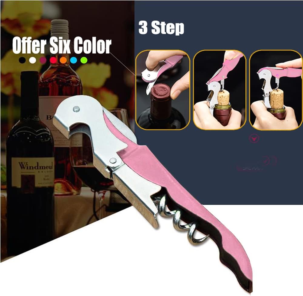 Kit-Home Professional Waiter Corkscrew Wine Openers Set (4 PCS),Upgraded with Heavy Duty Stainless Steel Hinges Wine Key for Restaurant Waiters, Sommelier, Bartenders