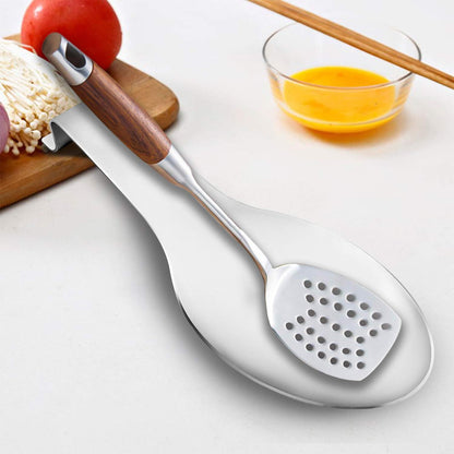 VanlonPro Stainless Steel Spoon Rest, Spatula Ladle Holder, Stainless Steel Utensil Spoon Rest Holder, Brushed Finish, Dishwasher Safe 9.8 x 3.7 Inch (Silver 1PC)