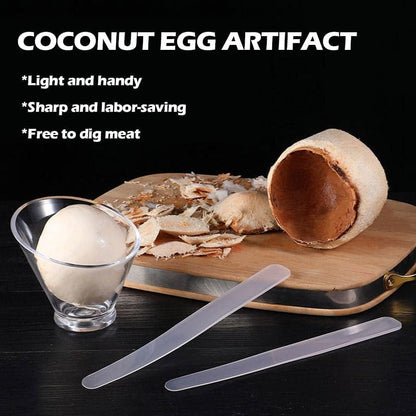 Meat Scraper,Soft and Flexible Coconut Egg Tools Kitchen Utensils and Gadgets for Coconut Lovers Melon Ballers Fruit and Vegetable Tools