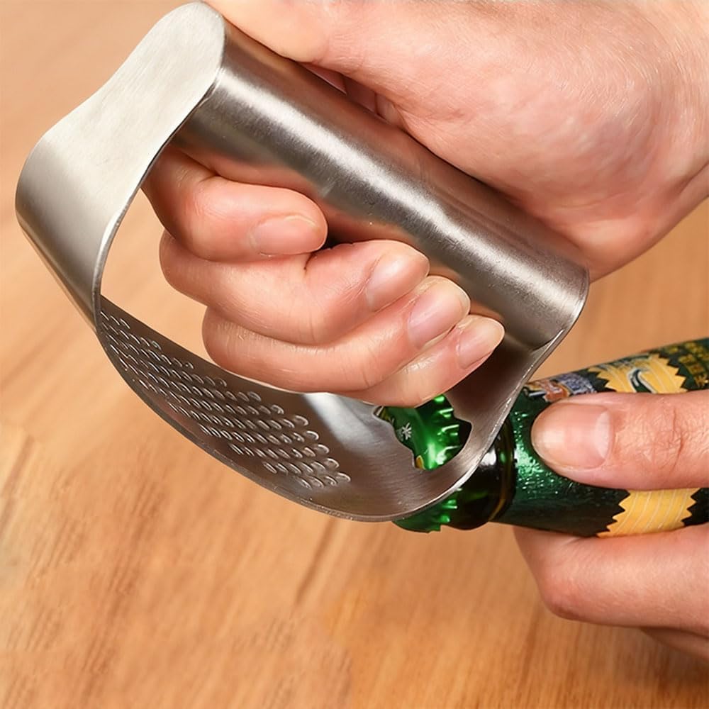 Stainless Steel Garlic Presser,Garlic Press Rocker Garlic Mincer Garlic Crusher, Comfortable Handle Garlic Chopper for Smash Garlic Kitchen Tools