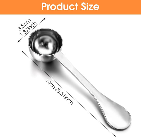 Stainless Steel Coffee Scoop 1 TBSP (15ml) - Heavy Duty Measuring Spoon for Ground Coffee, Espresso, Tea & Baking - Dishwasher Safe