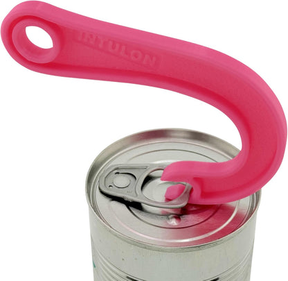 Can Tab Opener, Hook Tab Lifter by Intulon, Manual Ring Puller for Soup, Beans, and Pet Food Cans, Kitchen Gadget (2 Pack Pink)