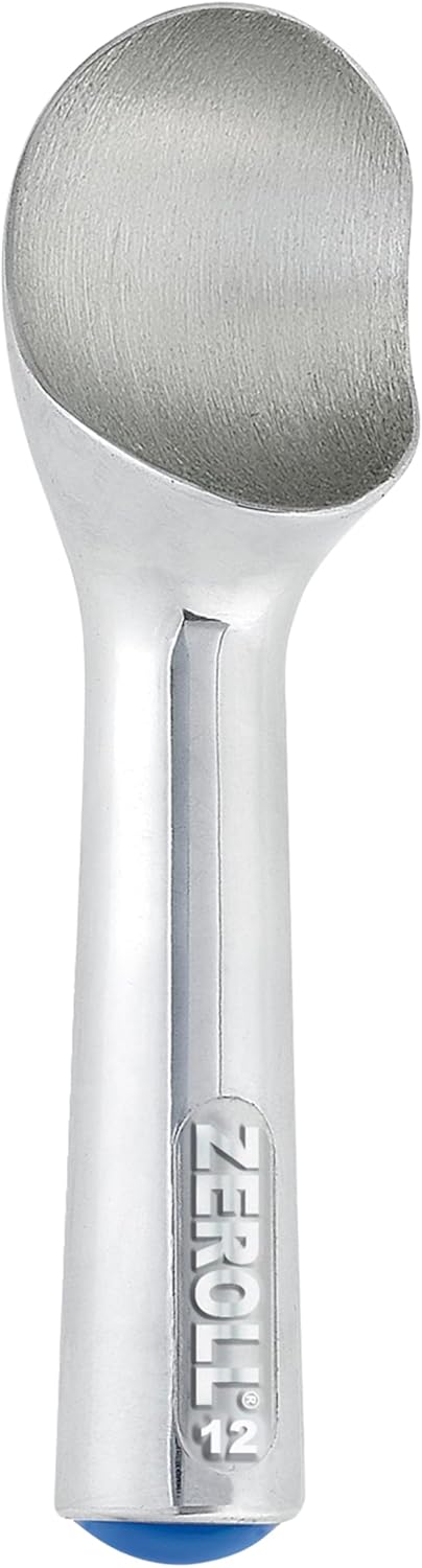 Zeroll 1012 Original Ice Cream Unique Liquid Filled Heat Conductive Handle Simple One Piece Aluminum Design Easy Release 24 Scoops per Gallon Made in USA, 3-Ounce, Silver