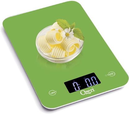 Ozeri Touch Professional Digital Kitchen Scale (12 lbs Edition), Tempered Glass in Elegant Black