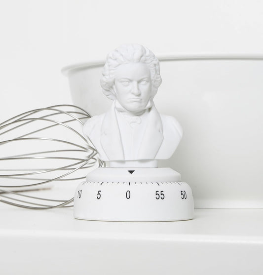 Kikkerland Mozart Timer – Musical Gadget for Home & Kitchen – 60 Minute Windup Timekeeper for Cooking for Music Lovers