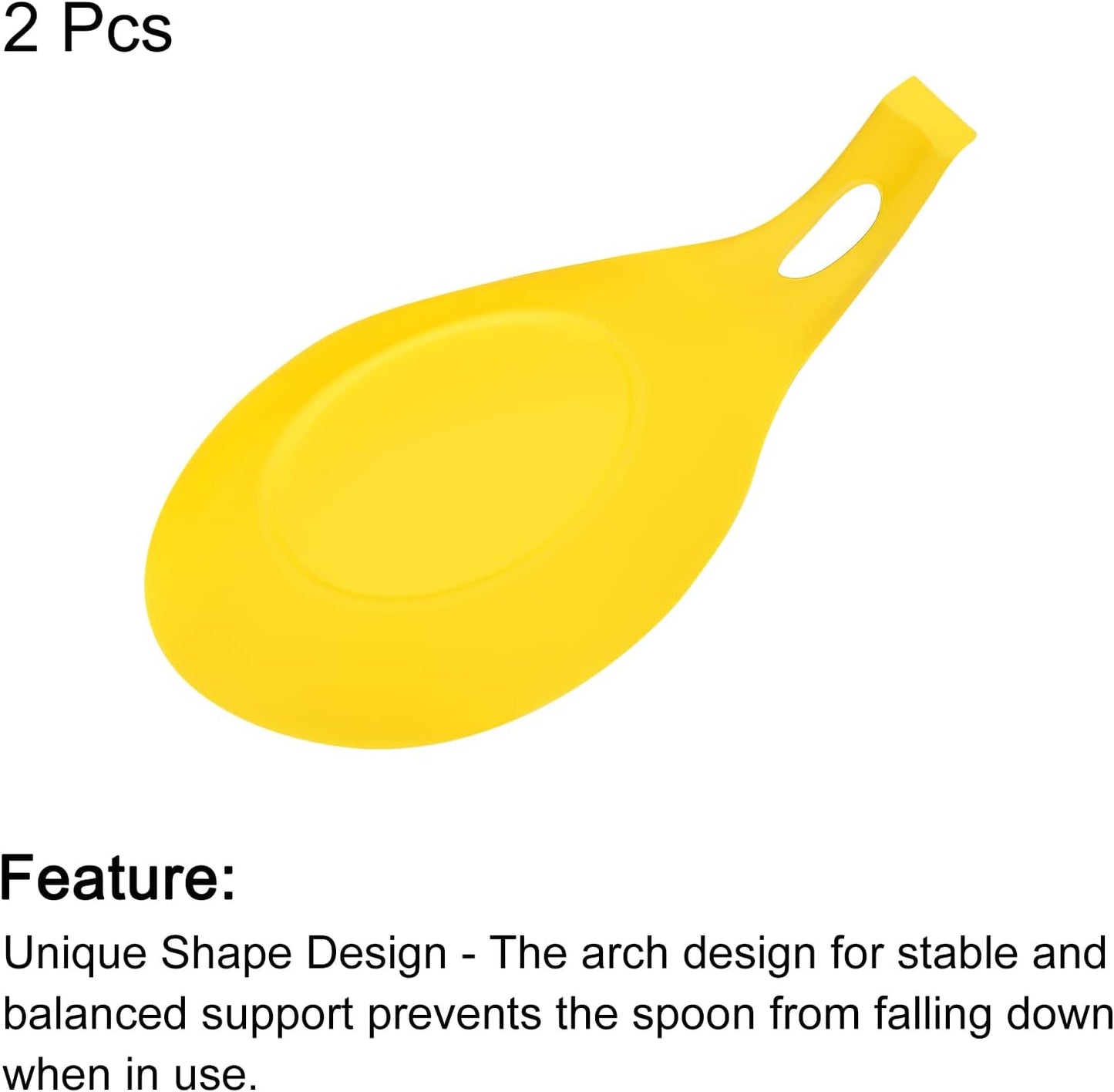 uxcell Silicone Spoon Rest, 7.68" x 3.74" Heat Resistant Kitchen Utensil Holder Spatula Ladle Rest for Counter Stove Top, Black 8Pcs