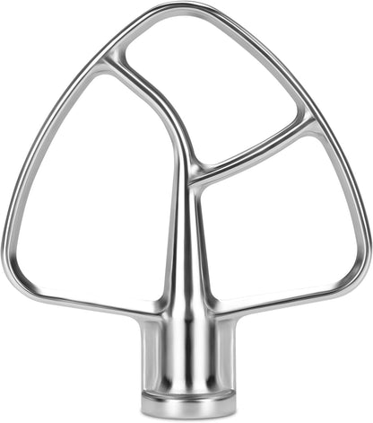 Flex Edge Beater Accessories and Attachments for KitchenAid 6 Quart Bowl-Lift Stand Mixer, Pastry Paddle Attachment for Kitchenaid, Dishwasher Safe, White