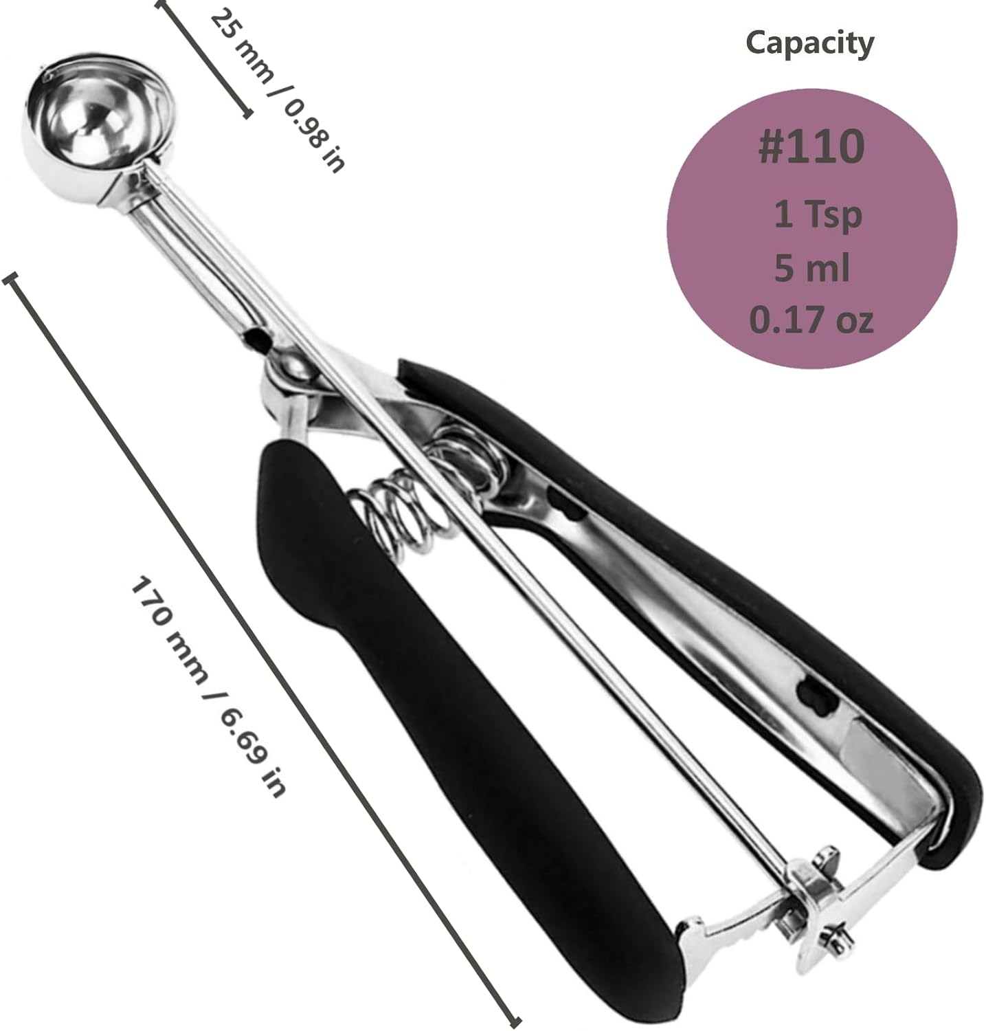 Ice Cream Scoop, 18/8 Stainless Steel Cookie Scoop, Cookie Scoops for Baking, 2 Tbsp/ 30 ml/ 1 oz Cookie Dough Scoop, Ice Cream Scooper with Trigger Release, Cookie Scooper for Baking
