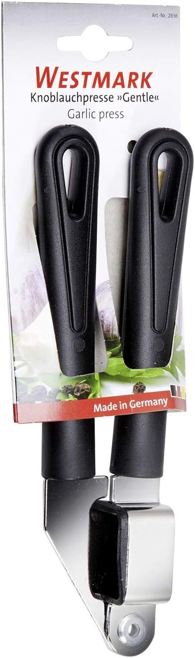 Westmark Germany Multipurpose Garlic Press with Olive Pitter, Nutcracker and Fish Scaler (Grey)
