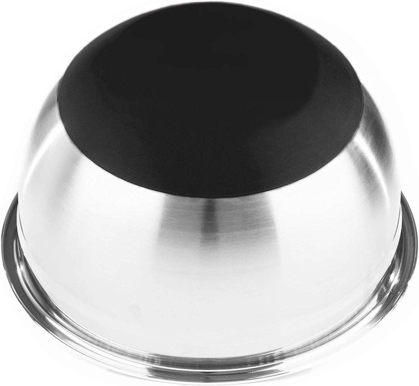 Stainless Steel Mixing Bowls with Lids and Non Slip Bases (Set of 5, Red)
