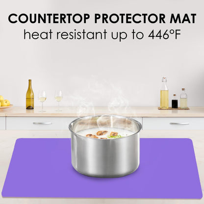 Standard Silicone Mat,Black Baking Mat-Food Grade Kids Dinner Table Placemat Non Slip Counter Mat with Raised Edges Heat Resistant Mat for Air Fryer Nonstick Pastry Dough Mat(1 Pack 23.6'' x 15.7'')