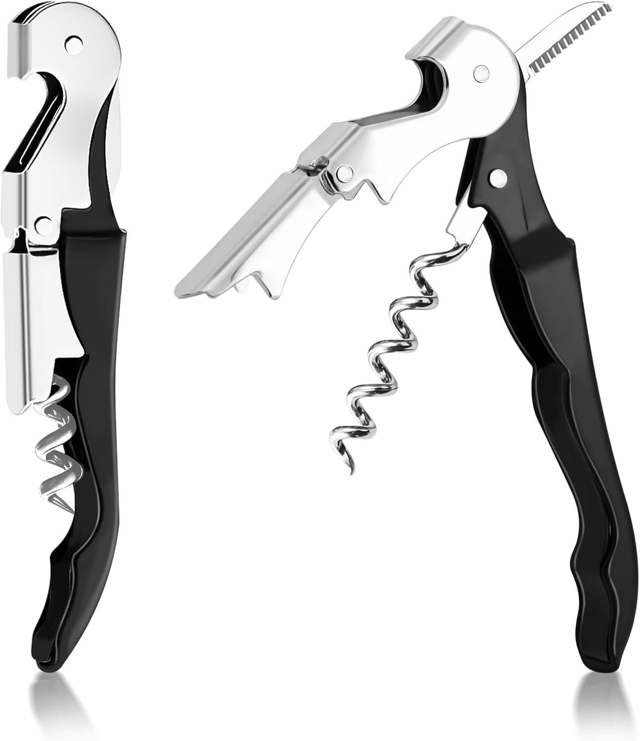 Wine Opener Professional Waiter's Corkscrew Wine Opener Set - Stainless Steel Wine Key with Foil Cutter, Multifunctional Bottle Opener for Wine & Beer