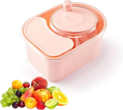 Fruit Cleaner Spinner, Large Fruit Washer Spinner, Fruit Cleaner Spinner with Fruit Washer Bowl and Brush, Vegetable Fruit Spinner Washer,Fruit and Vegetable Scrubber (White)