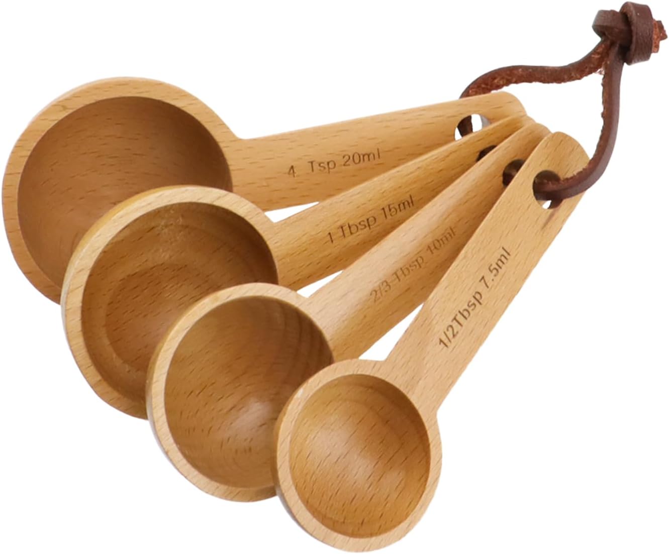 30ml Wood Measuring Spoon and Scoop Wooden Tablespoon 30ml Measuring Scoop 2 TBSP Retro Coffee Spoons for Dry Ingredients Ground Tea Spice (Wood Color, 2TBSP)