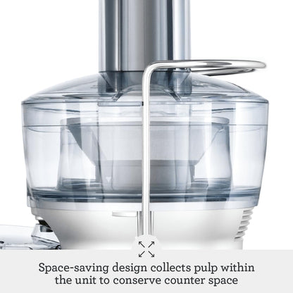 Breville BJE200XL Juice Fountain Compact Centrifugal Machine, 25 fl oz, Silver
