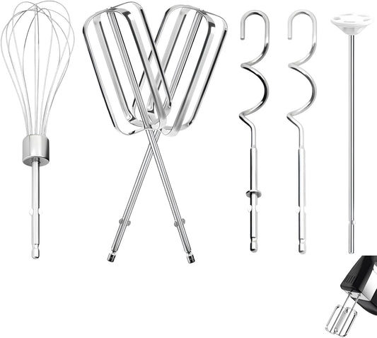 Hand Mixer Beaters Attachments Compatible with Hamilton Beach,62632R, 62682RZ, 62692, 62695V, 64699 – Includes Beaters, Dough Hooks, Whisk & Blending Rods – Durable Replacement Mixer Accessories 6Pack