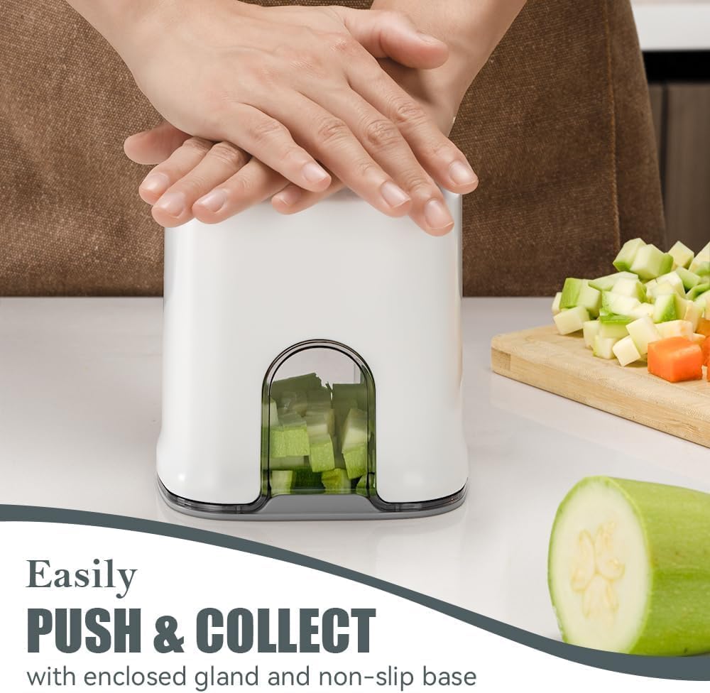Vegetable Fruit Chopper French Fries Cutter Potato Onion Tomato 3 Sizes Dicer (WHITE)