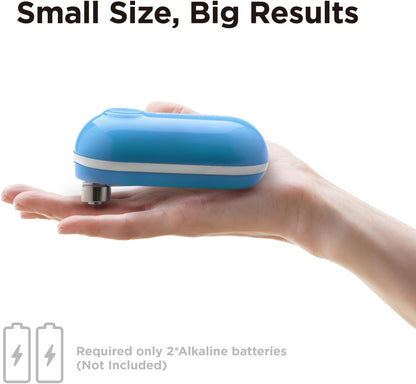 Kitchen Mama Mini Electric Can Opener Smooth Edge: Opens Can with One Press - Ultra-Compact, Hands-Free, Safe, Cordless, Seniors with Arthritis, Automatic, Battery Operated Appliances (Orange)