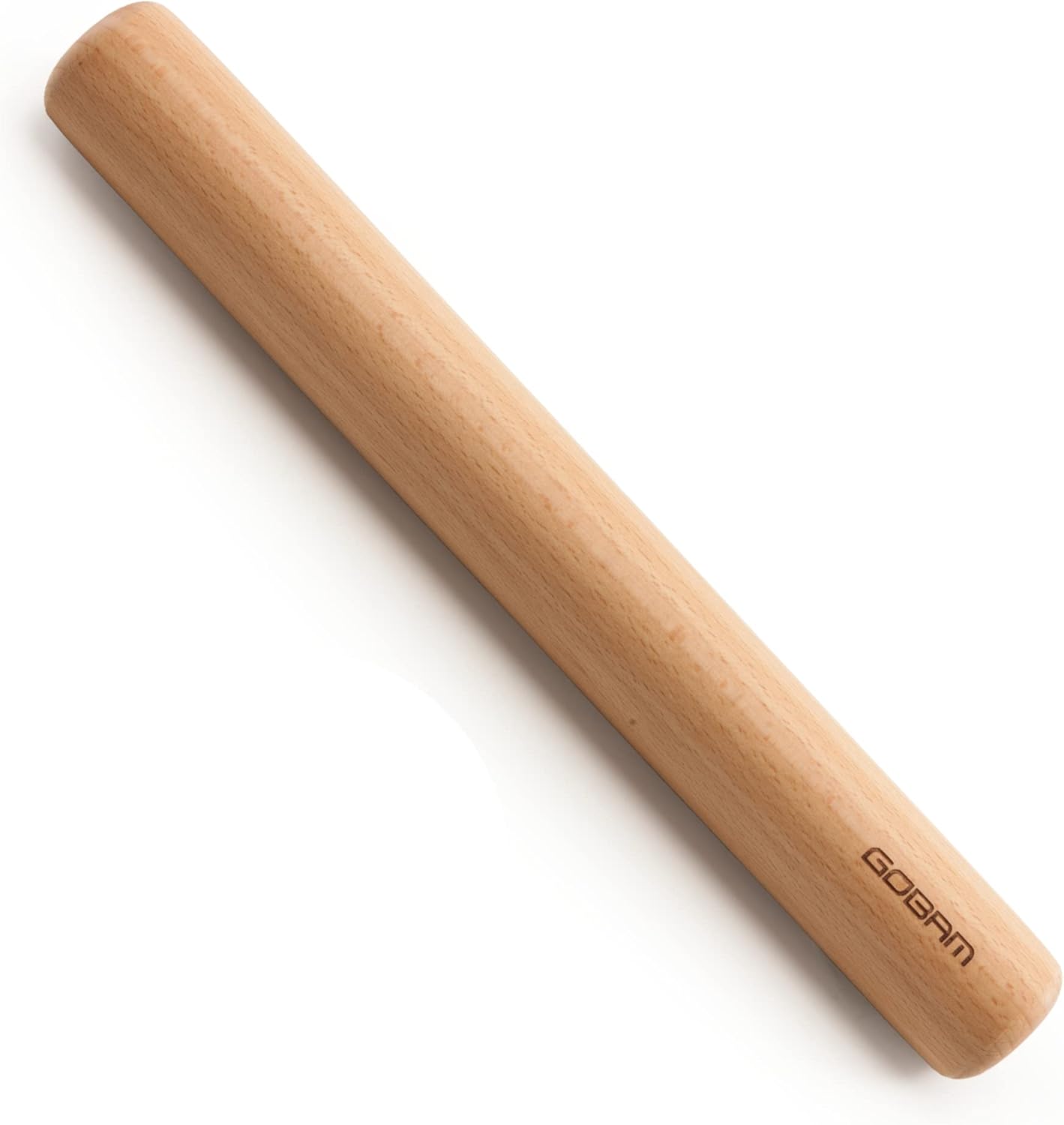 GOBAM Wood Rolling Pin, Small - Dough Roller for Pasta, Cookies, Pie, Pizza, Chapati, Fondant, Rolling Pins for Baking, Bread Making Tools and Supplies - 11 x 1.38 Inches