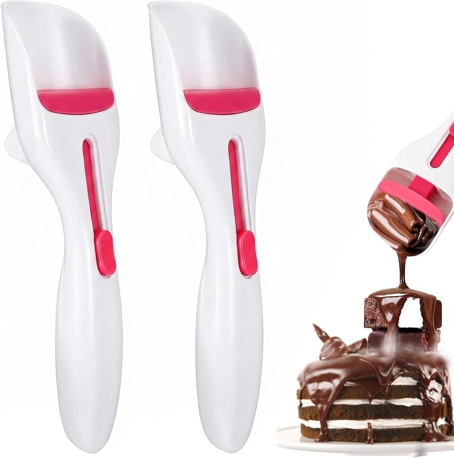 Pack Of 2 Cupcake Scoop Batter Dispenser,Cupcake Scooper,Batter Scoop,Cupcake Batter Scoop,Cupcake Batter Dispenser,Cupcake Dispenser - Suitable For Elegant Baking,Pastry And Cake Decorating