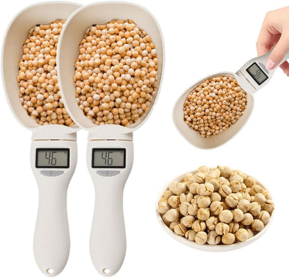 Electronic Measuring Spoon with Conversion,Digital Spoons Scale,Food Measuring Scoop,Multi-functional Spoon with Adjustable Scale 800g/0.1g,Measuring Scoop for Kitchen and Dog Cat Food (Spoon/1pcs)