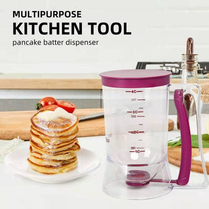 Batter separator Cupcakes Pancakes Cookie Cake Waffles Batter Dispenser cookie separator batter Cream Speratator Cup Measuring Baking Tools (red)